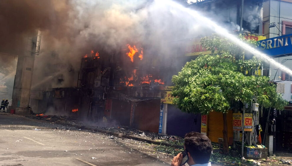Major Fire, KSR shopping complex, Hyderabad