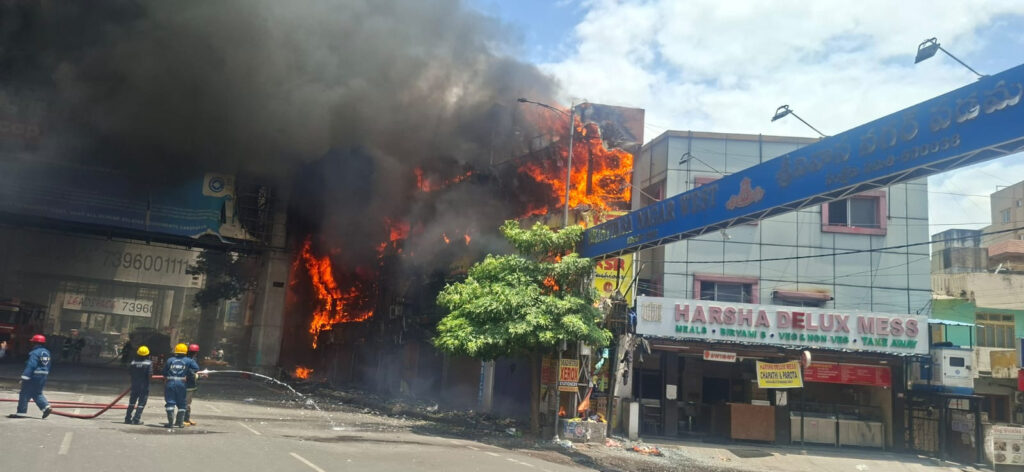 fire, Hyderabad, KSR complex, Second Floor 