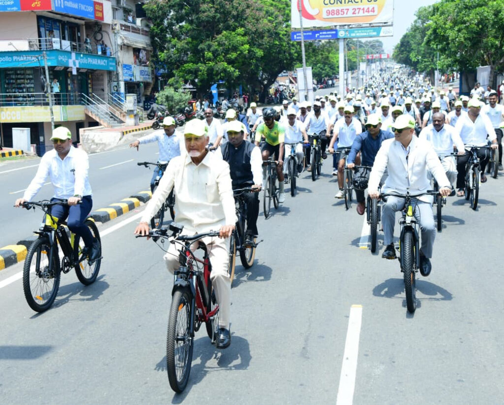 cycling event, AP CM, Andhra Pradesh CM, Naidu, Event