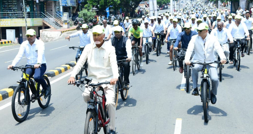 cycling event, AP CM, Andhra Pradesh CM, Naidu, Event