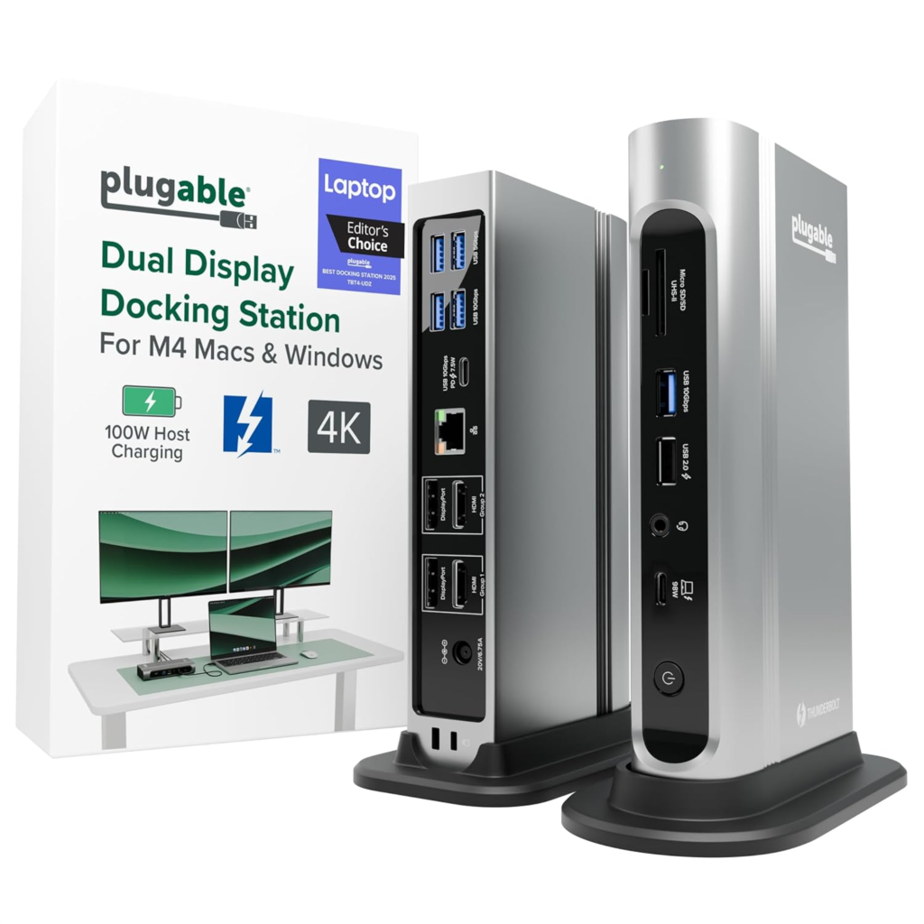 USB-C Dock Stations are good for MacBooks and offer several useful connections.