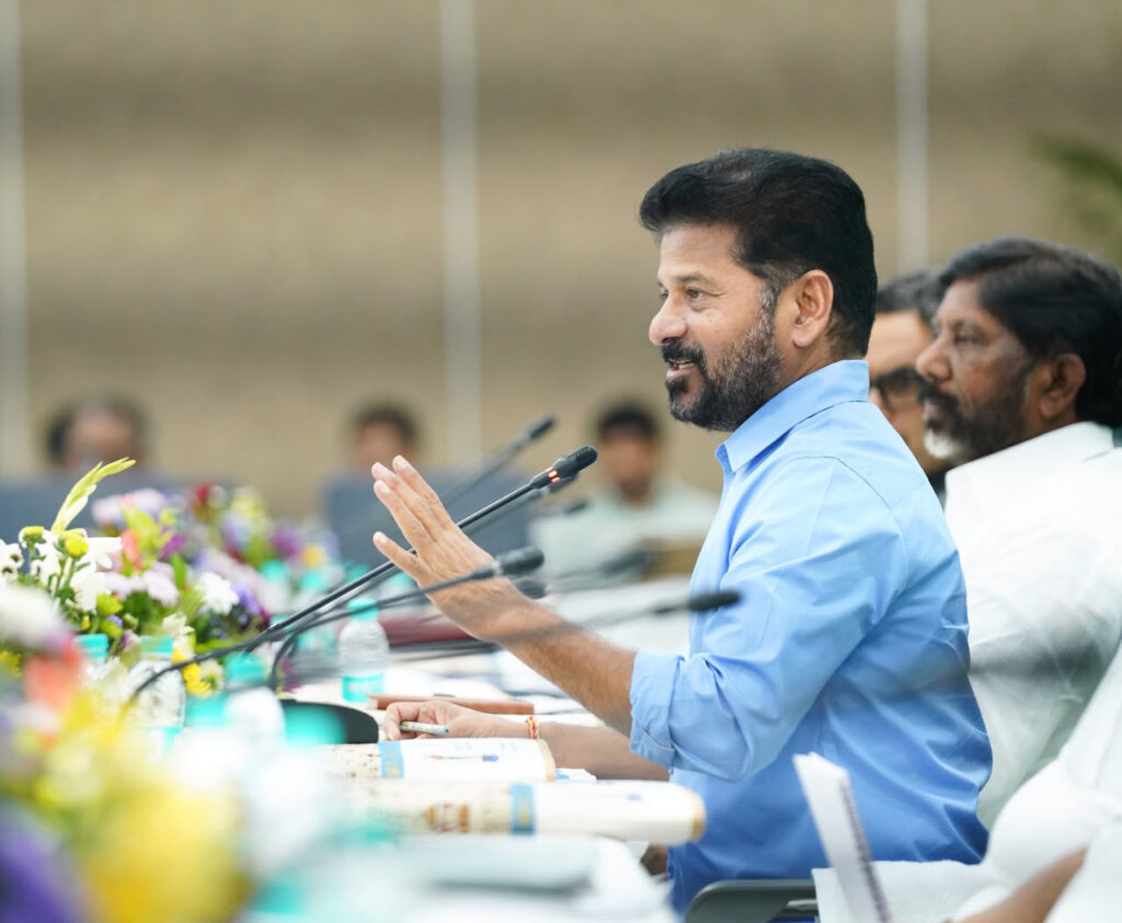 A meeting with Telangana Members of Parliament was held at Praja Bhavan on Monday under the chairmanship of Chief Minister A. Revanth Reddy. The meeting was attended by Deputy Chief Minister Mallu Bhatti Vikramarka, Minister Ponguleti Srinivasa Reddy, Advisor Jitender Reddy, and Members of Parliament Mallu Ravi, Anil Kumar Yadav, Raghuveer Reddy, Kadiyam Kavya, Chamala Kiran Kumar Reddy, Raghu Ram Reddy, Konda Vishweshwar Reddy, and Etala Rajender, among others.