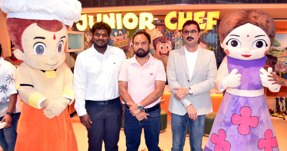 Green Gold Animation and EBG Group have announced the launch of the first Chhota Bheem Cafe at Jubilee Hills, introducing a family-friendly dining concept that combines nutritious food, entertainment and interactive learning for children.