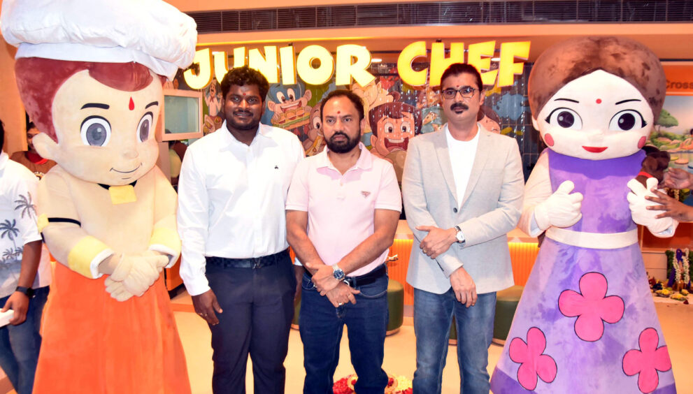 Green Gold Animation and EBG Group have announced the launch of the first Chhota Bheem Cafe at Jubilee Hills, introducing a family-friendly dining concept that combines nutritious food, entertainment and interactive learning for children.