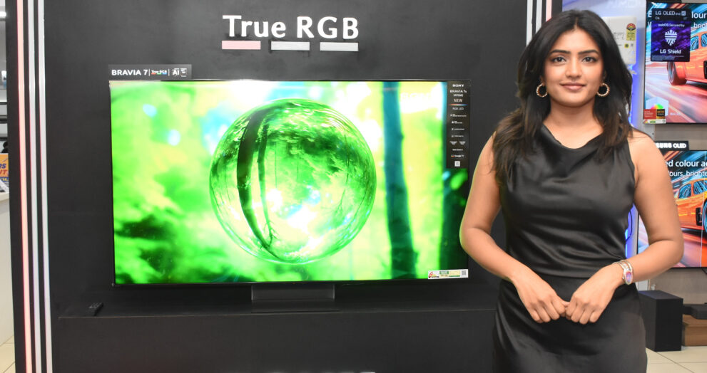 Sony India, in association with Bajaj Electronics, launched its new BRAVIA True RGB TV range at Bajaj Electronics in Panjagutta on Wednesday. Eesha Rebba was the Chief Guest.