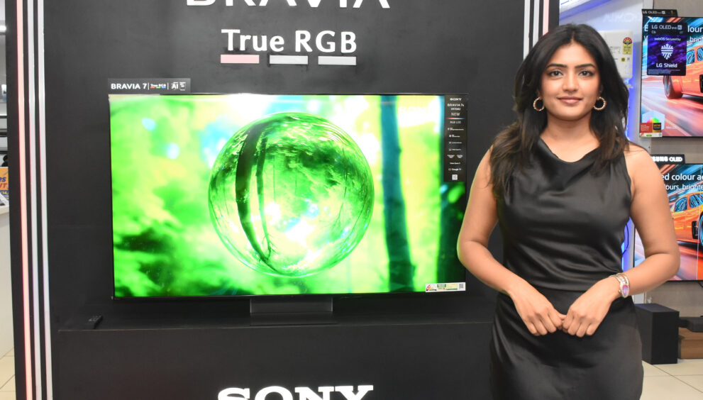 Sony India, in association with Bajaj Electronics, launched its new BRAVIA True RGB TV range at Bajaj Electronics in Panjagutta on Wednesday. Eesha Rebba was the Chief Guest.