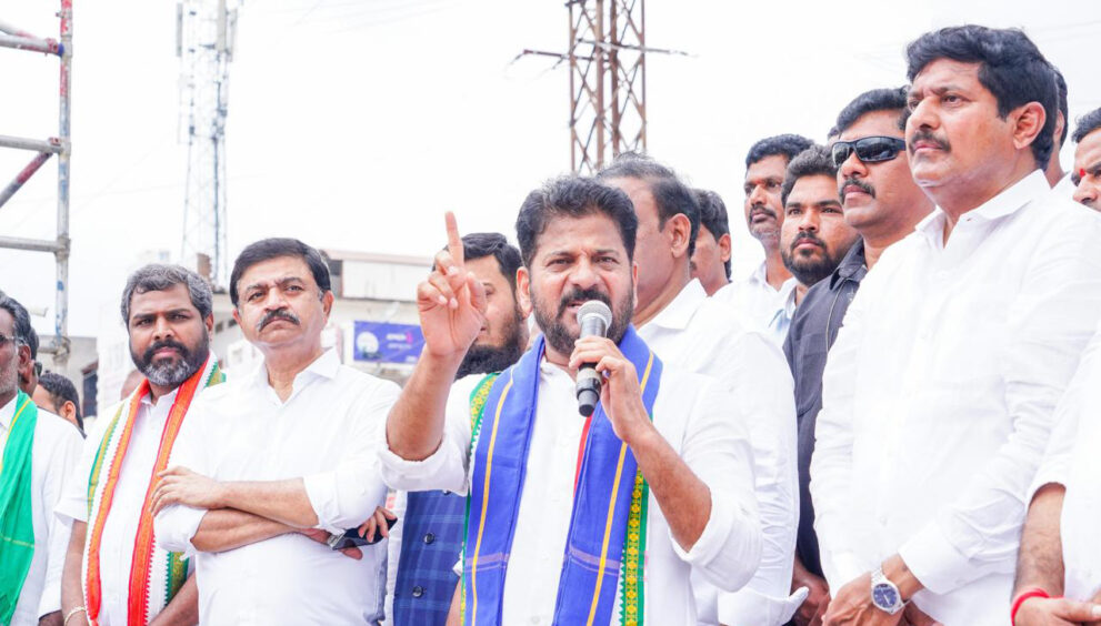 Telangana Chief Minister A. Revanth Reddy on Wednesday strongly condemned the alleged police action against Congress leaders Rahul Gandhi and Priyanka Gandhi during a protest in New Delhi over the NEET paper leak issue, accusing the BJP-led Union Government of suppressing democratic rights and resorting to "brutal attacks" on peaceful protesters. Addressing a massive dharna after leading a protest rally from Ambedkar Chowrasta in Kodangal Assembly constituency, the Chief Minister questioned the Centre's handling of the students' agitation and alleged that instead of punishing those responsible for the NEET paper leak, the government had unleashed police action on students and opposition leaders. Revanth Reddy alleged that Rahul Gandhi sustained injuries during the protest and said the Congress leader had "shed blood while standing in support of students." He remarked that the Gandhi family had a long history of making sacrifices for the nation and asserted that the right to peaceful protest was guaranteed under the Constitution framed by Dr. B.R. Ambedkar. The Chief Minister alleged that the NEET paper leak had jeopardised the future of lakhs of students and accused the BJP of failing to protect the integrity of competitive examinations. He demanded the dismissal of Union Education Minister Dharmendra Pradhan and called for strict action against those involved in the alleged paper leak. Claiming that several students were injured during the police action, Revanth Reddy questioned the Centre over reports that some protesters were unaccounted for and accused the government of attempting to silence democratic voices instead of addressing students' concerns.