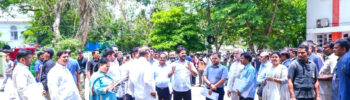 Telangana Chief Minister A. Revanth Reddy on Thursday inspected the ongoing repair and restoration works at the historic Telangana Legislative Assembly building in Hyderabad. The Chief Minister toured the Assembly premises and reviewed the progress of the restoration works with officials. He was briefed on the status of the renovation and conservation activities and issued several directions to ensure that the restoration is carried out while preserving the heritage and historical significance of the iconic building. Legislative Assembly Speaker Gaddam Prasad Kumar, Minister Adluri Lakshman, Government Whips Adi Srinivas, Addanki Dayakar and Balmoor Venkata, MLAs Kavvampalli Satyanarayana and Jaiveer Reddy, along with senior government officials, were present during the inspection.