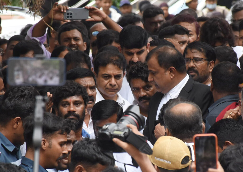 BRS leader Rama Rao appears before court in Formula E race case The Telangana ACB filed a chargesheet in March in the Formula E race case in which Mr. Rao is the prime accused. Pic: Style Photo Service