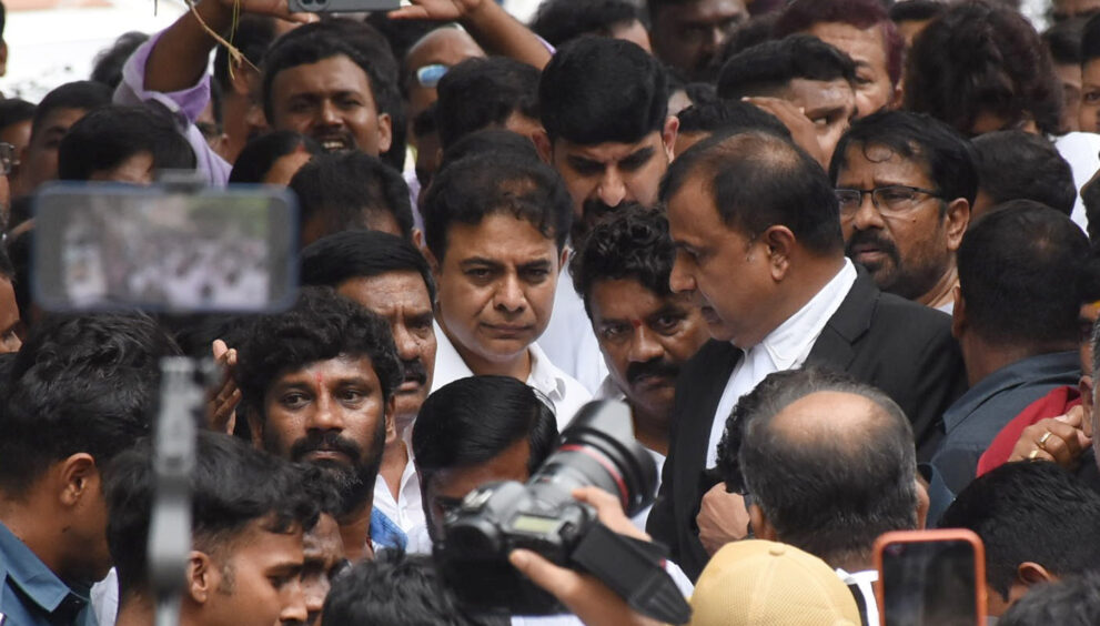 BRS leader Rama Rao appears before court in Formula E race case The Telangana ACB filed a chargesheet in March in the Formula E race case in which Mr. Rao is the prime accused. Pic: Style Photo Service