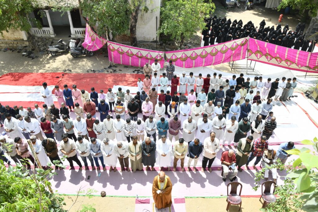 A prayer for rain at Maidan Islamia High School was held.